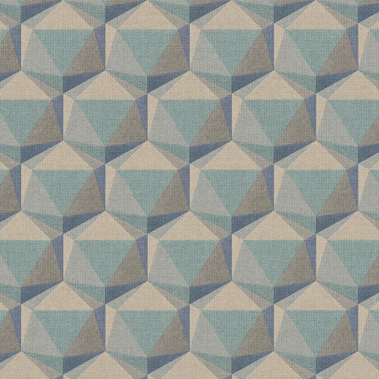 tapeta z włókniny 3D skandynawska niebieska beżowa - tapeta do kuchni 