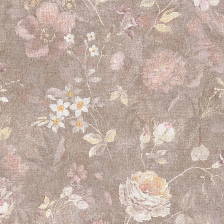Romantisk blommig tapet Hållbar non-woven tapet Floral av A.S. Création Rosa Orange 386363 