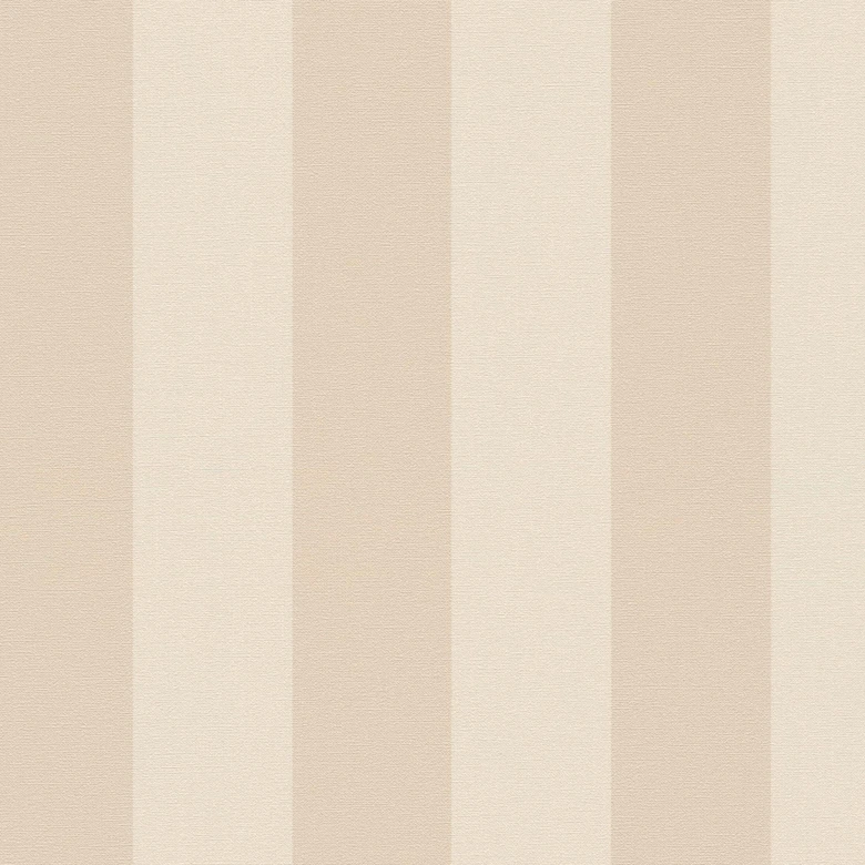 Papel pintado a rayas - Papel pintado tejido-no tejido "Casa de campo" de A.S. Création Beige Blanco Sostenible 386652 