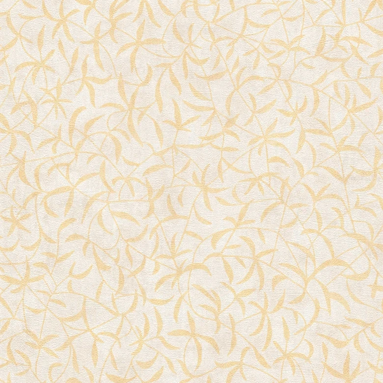 Florale Tapete Creme Beige - Natur-Tapete im Landhaus-Stil - Vliestapete Schlafzimmer Büro 