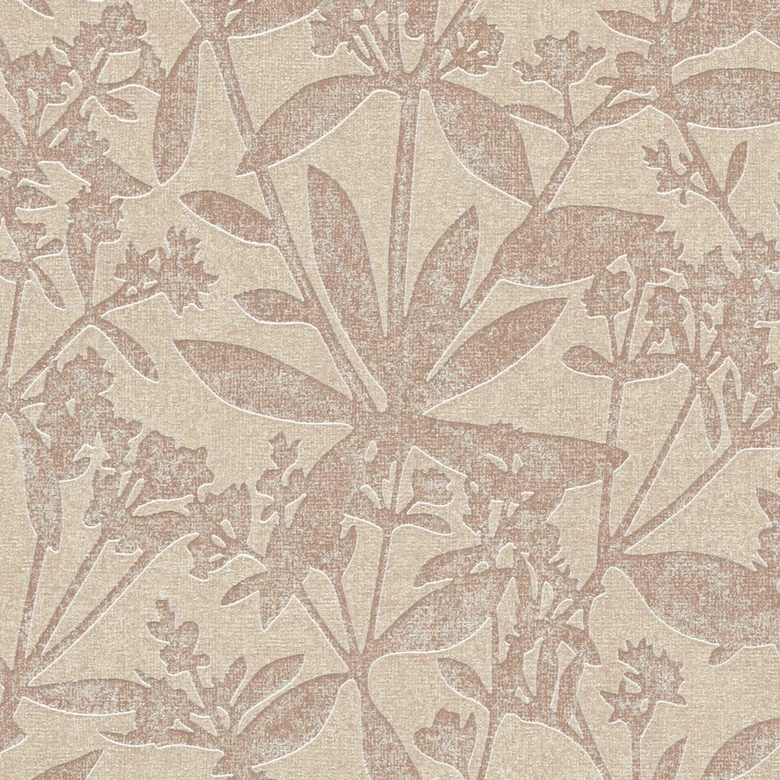 papier peint maison de campagne beige - papier peint molletonné salon - papier peint floral chambre salle à manger 