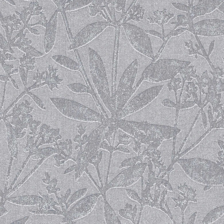 papier peint maison de campagne crème gris bleu - papier peint molletonné salon - papier peint floral salle à manger cuisine 