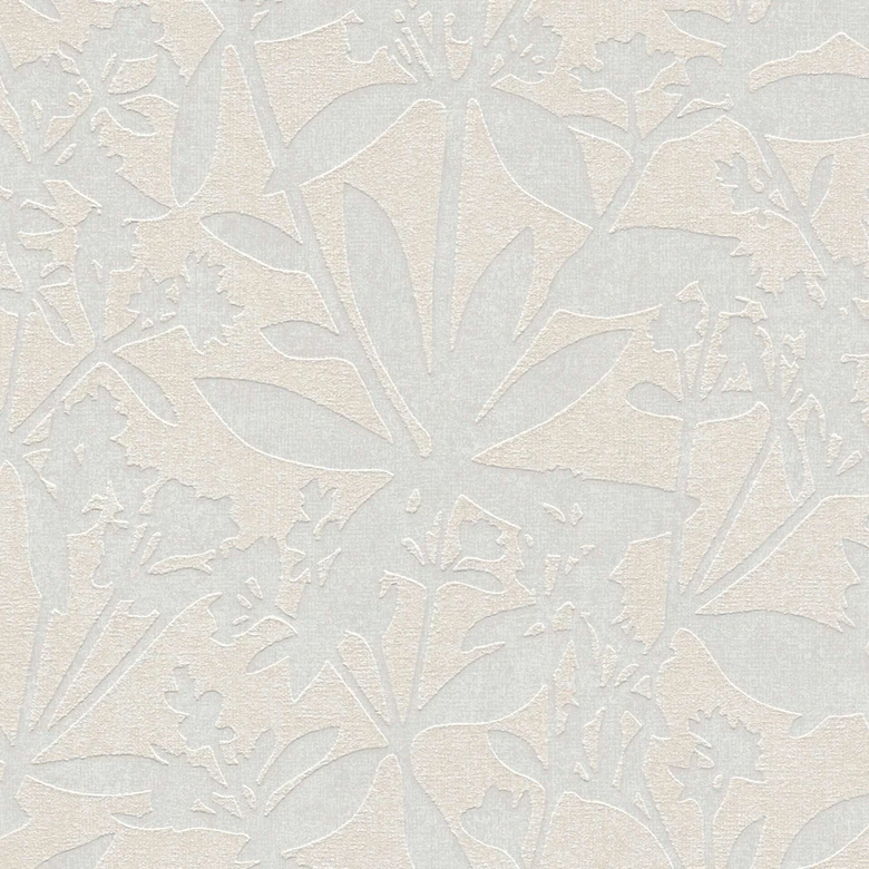 papier peint maison de campagne crème blanc - papier peint molletonné chambre à coucher - papier peint floral salon cuisine 
