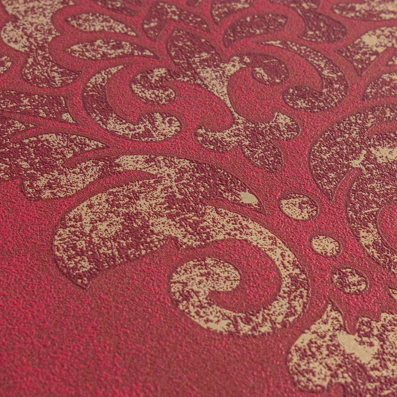 A.S. Création Papier peint Intissé Neue Bude 2.0 Edition 2 baroque glamour rouge, métallique 