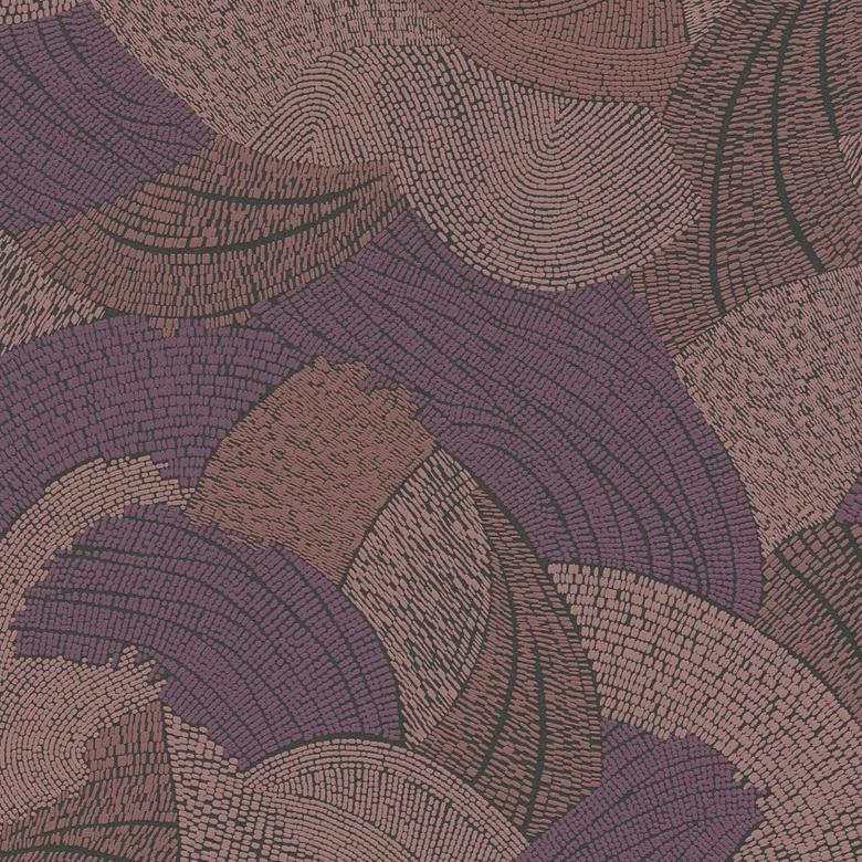 Abstrakte Mustertapete in Violett Rosa – Moderne Vliestapete mit lebendiger Struktur 