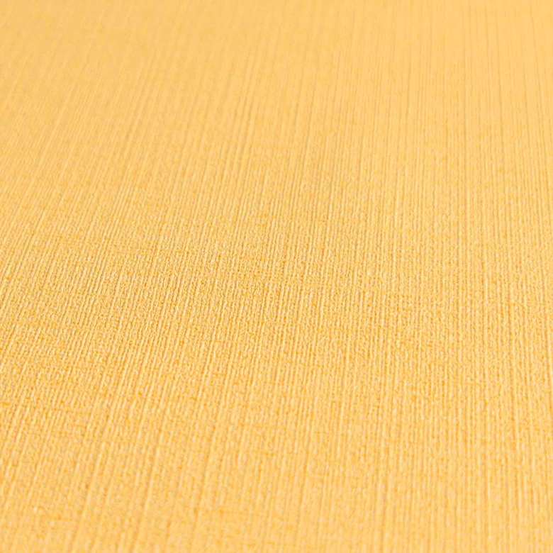 Papier peint intissé uni jaune avec une légère structure textile de A.S. Creation 