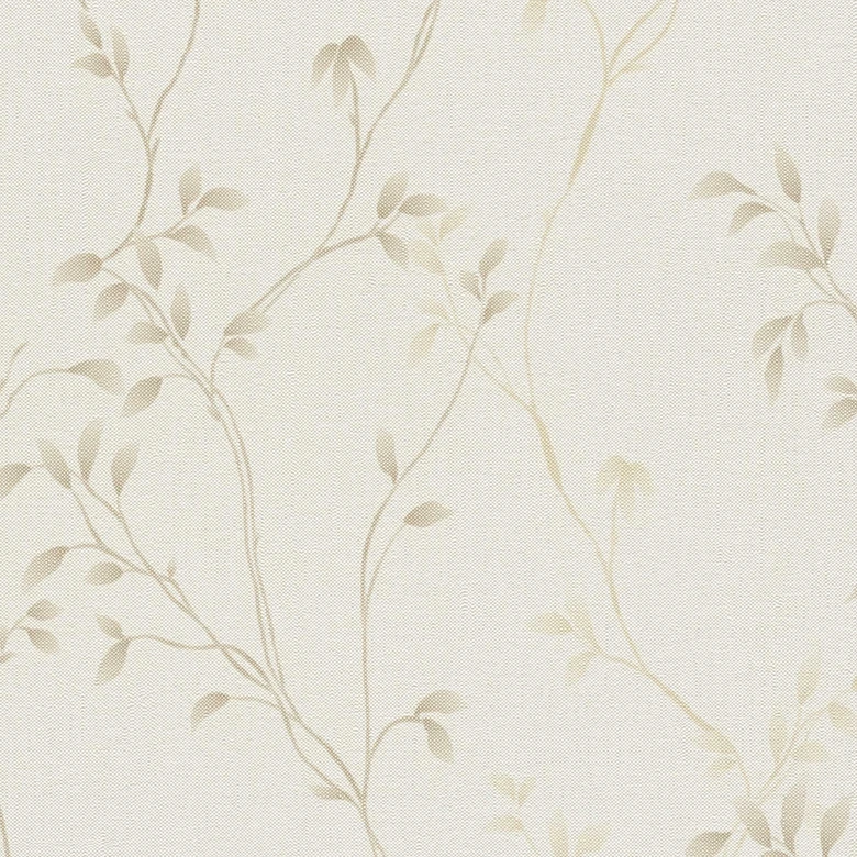 Papel pintado delicado con zarcillos de hojas - Papel pintado no tejido con zarcillos de hojas - Papel pintado de motivos florales 