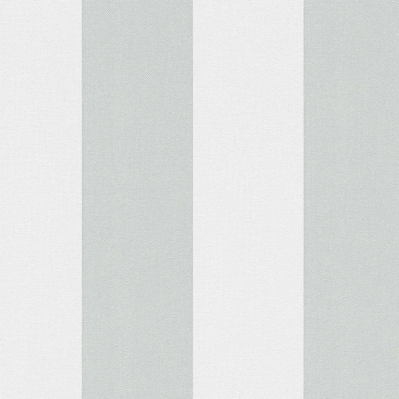 Papel pintado a rayas verde salvia blanco gris - Papel pintado no tejido de textura fina moderno 