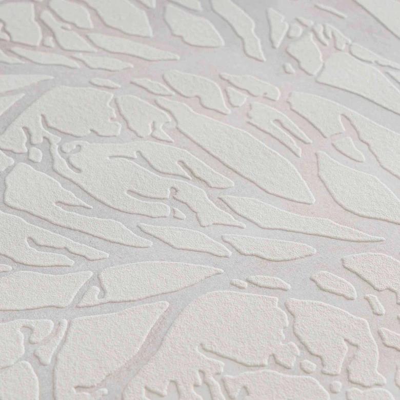 Papier peint forêt blanc gris - Papier peint intissé Nature A.S. Création 