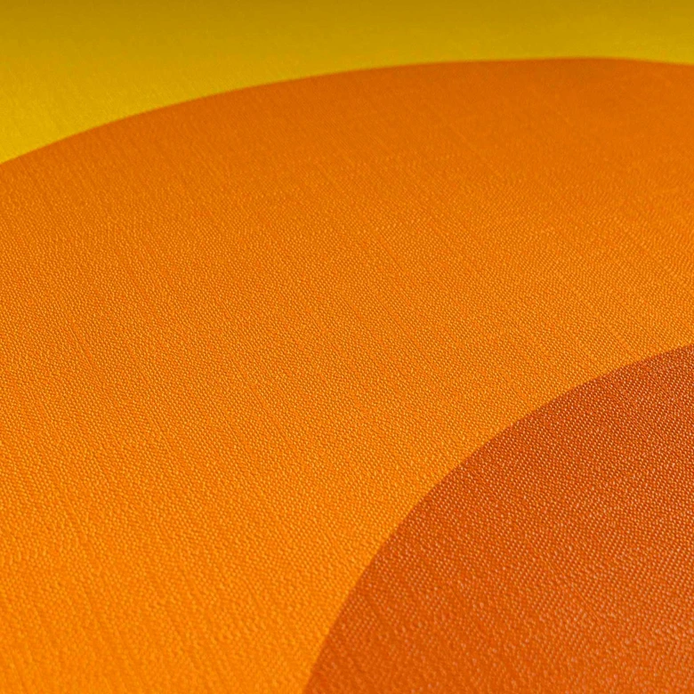 Retro Tapete Braun Gelb Orange Vliestapete 70er Jahre Stil Vintage für Wohnzimmer von A.S. Création 