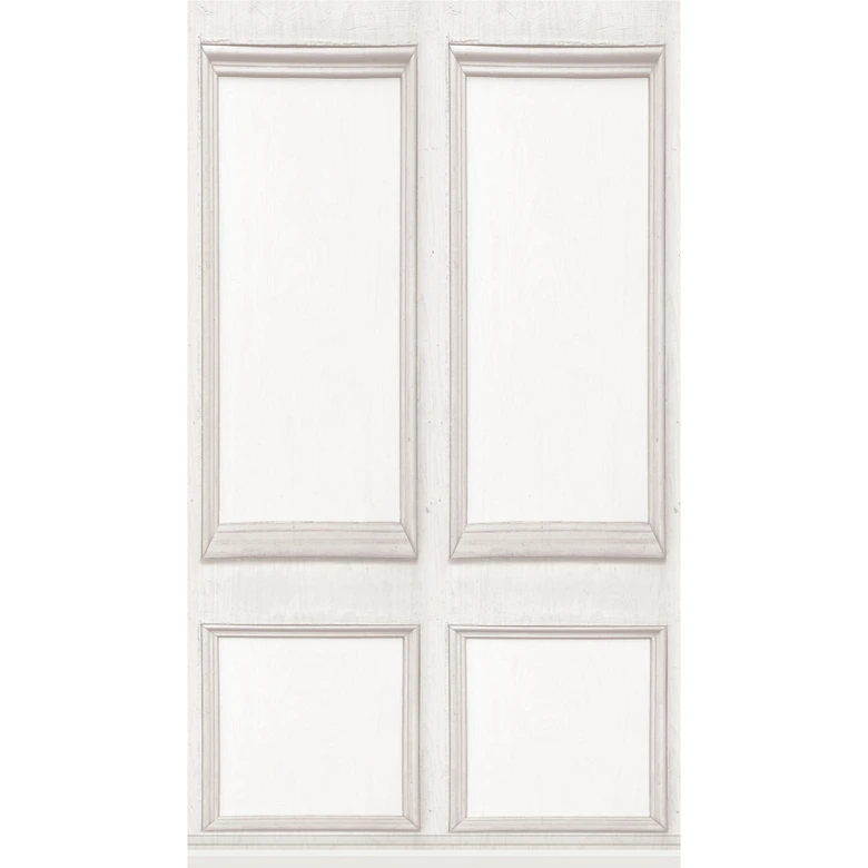 Fototapete mit klassischer Kassettenpaneel-Optik in hellem Beige – edel, zeitlos und beliebig erweiterbar. 