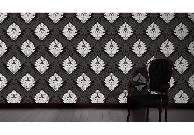 A.S. Création Vliestapete Bling Bling Barocktapete mit Ornamenten Glitzereffekt schwarz, weiß 