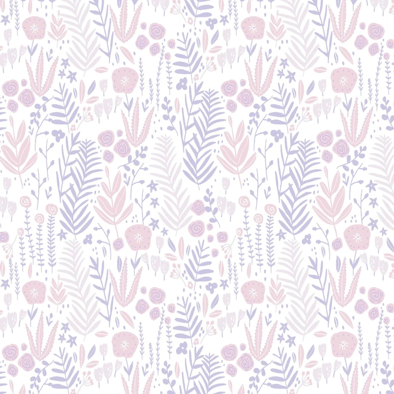 A.S. Création Kinderzimmertapete Little Love Vliestapete mit Blumen lila, rosa, weiß, beige 