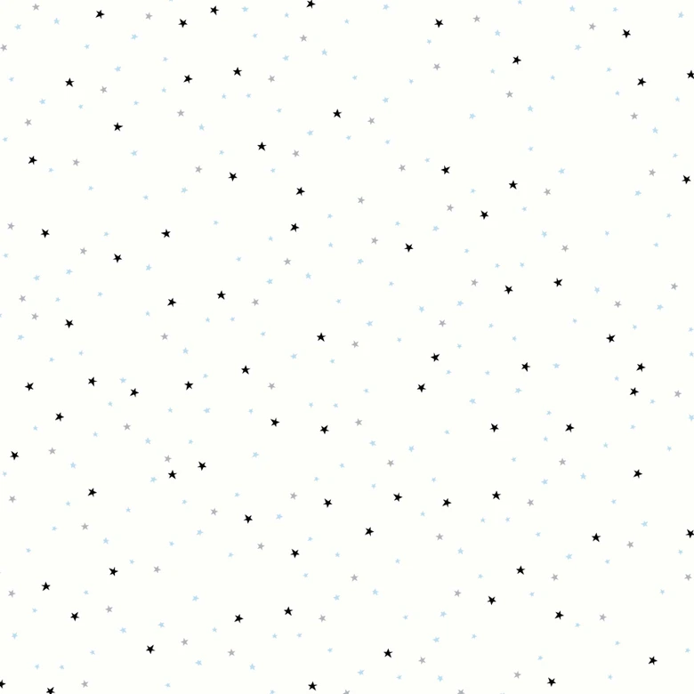 A.S. Création Kinderzimmertapete Little Love Vliestapete mit Sternen blau, weiß, schwarz, grau 