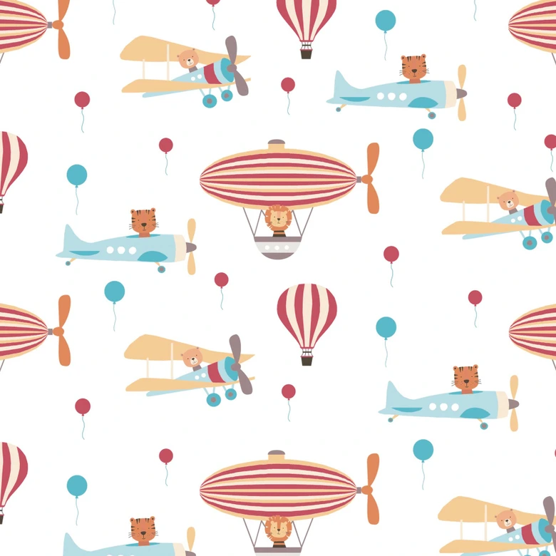 A.S. Création Kinderzimmertapete Little Love Vliestapete bunt, rot, blau, beige, weiß 