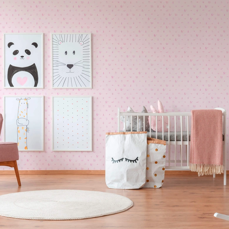 A.S. Création Vliestapete Little Stars Kinderzimmertapete für Babys rosa 