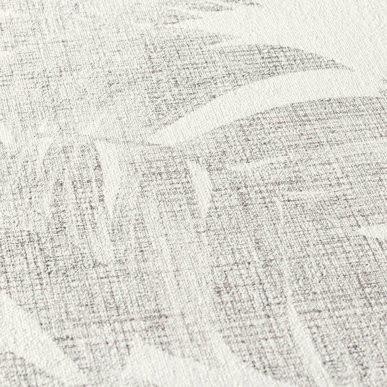 Livingwalls Papier peint intissé New Walls Cosy & Relax avec feuilles de palmier gris, beige, marron 