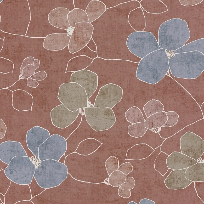 Tapete aus Vlies minimalistisch - markantes Retro-Muster in Sand & Naturton 