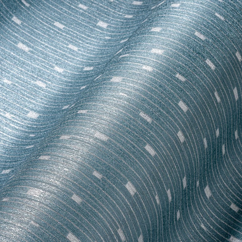 A.S. Création non-woven wallpaper The BOS - modern striped wallpaper blue, silver 