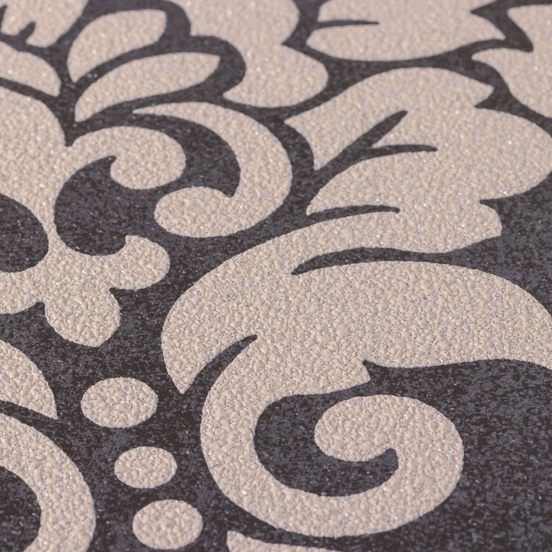 Livingwalls Vliestapete Trendwall Tapete mit Ornamenten barock beige, metallic, schwarz 