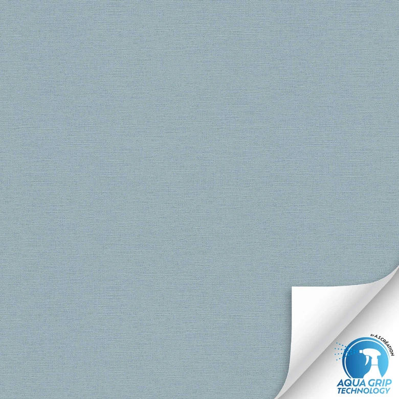 Tapeta pojedyncza o fakturze tekstylnej jasnoniebieska - tapeta z włókniny jednokolorowa - tapetowanie bez kleju 