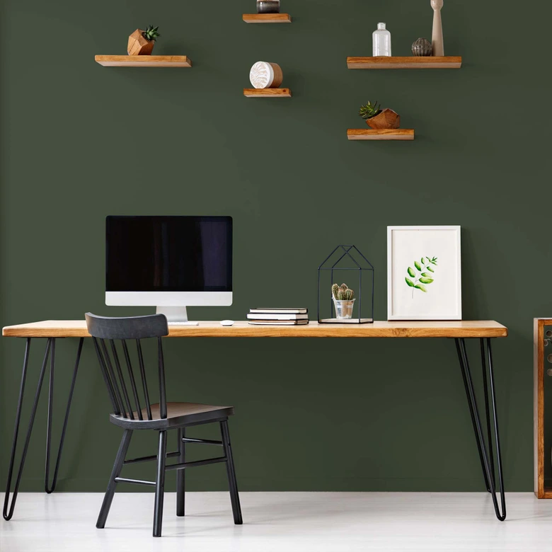 Grün Wandfarbe seidenmatt I Zippy Zuchini | Raumharmonie schaffend | THE COLOR KITCHEN 