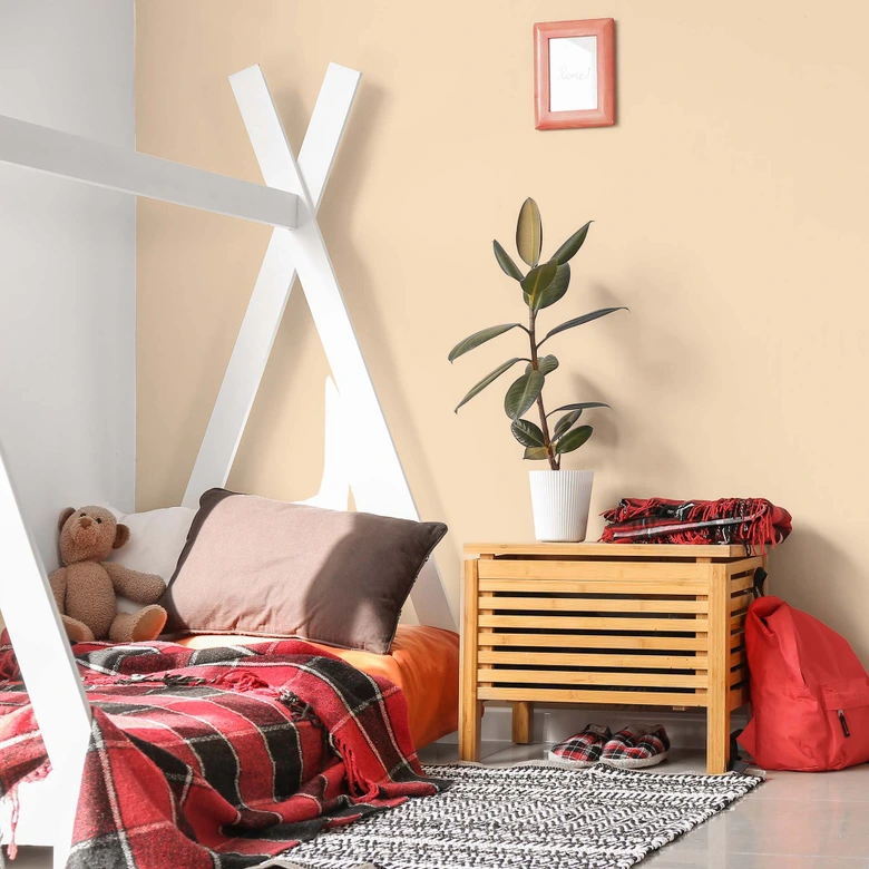 Beige Wandfarbe seidenmatt I Muscat Wine | Raum öffnend und beruhigend | THE COLOR KITCHEN 