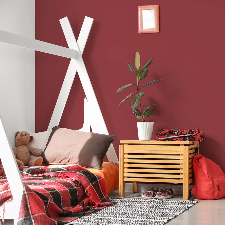 Rot Wandfarbe seidenmatt I Perky Pomegranate | leidenschaftlich und voller Energie | THE COLOR KITCHEN 