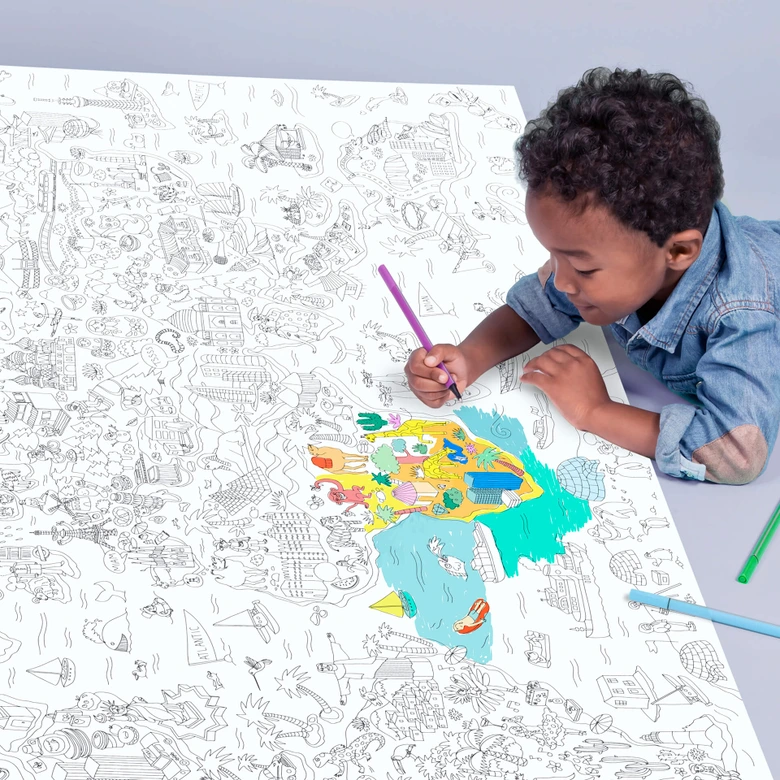 XXL Colouring Poster World Map 