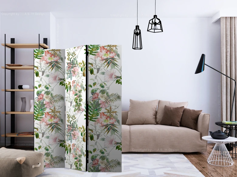 Paravent Séparation de pièce - Jardin merveilleux, 3 pièces 