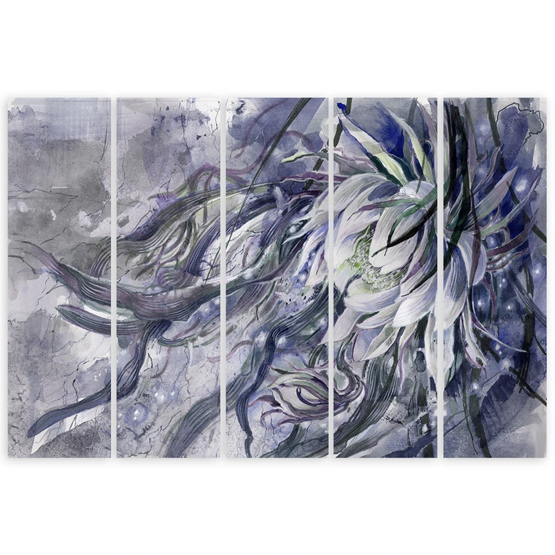 Leinwandbild 5 teilig, Blume der Königin der Nacht 