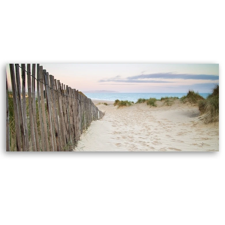Leinwandbild, Strand nach Sonnenuntergang 