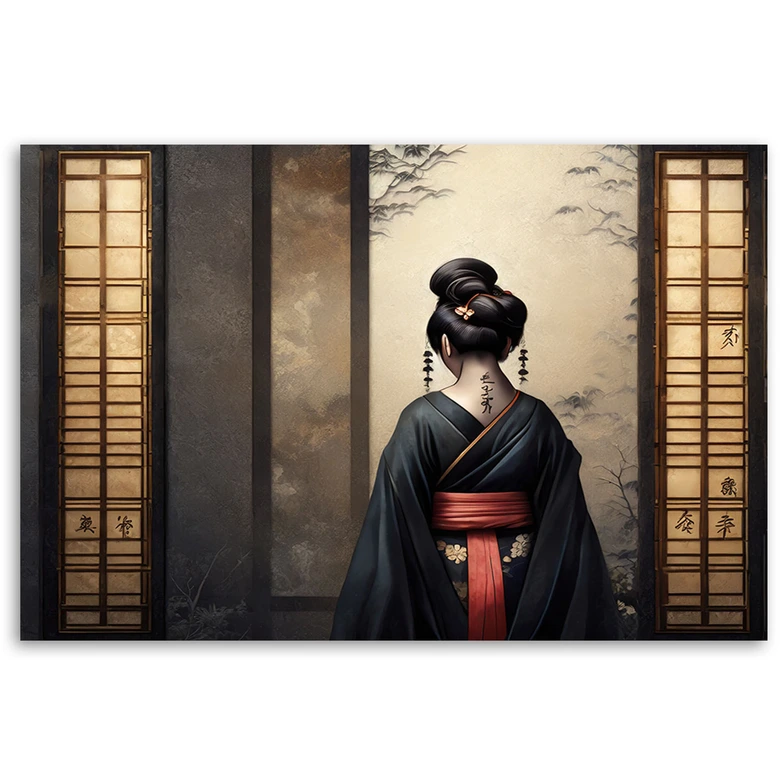Leinwandbild Japanische Geisha 