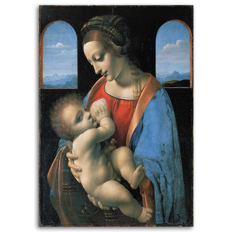 Leinwandbild, Madonna Litta - Da Vinci Reproduktion 