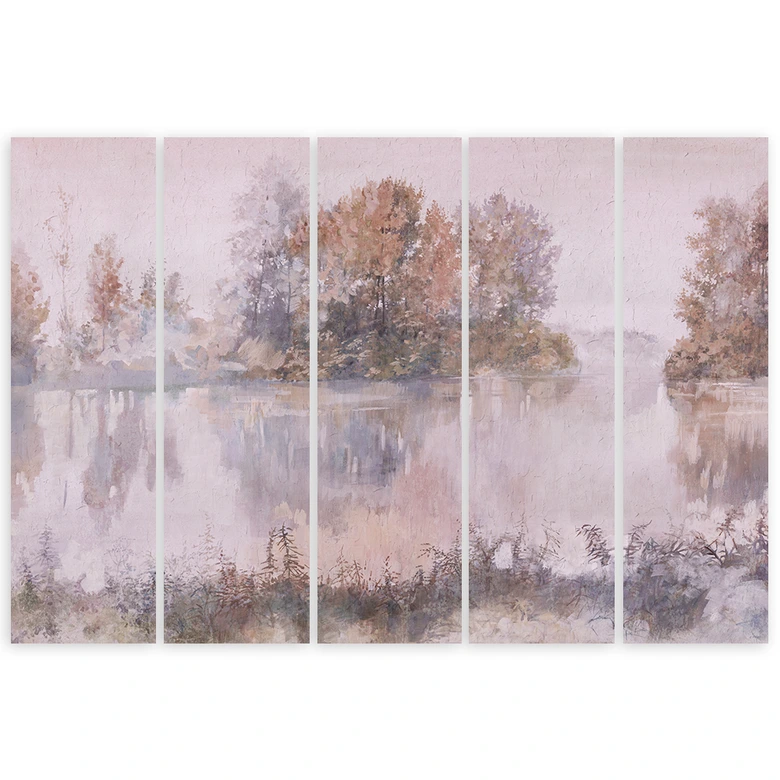 Leinwandbild 5 teilig, Seeblick 