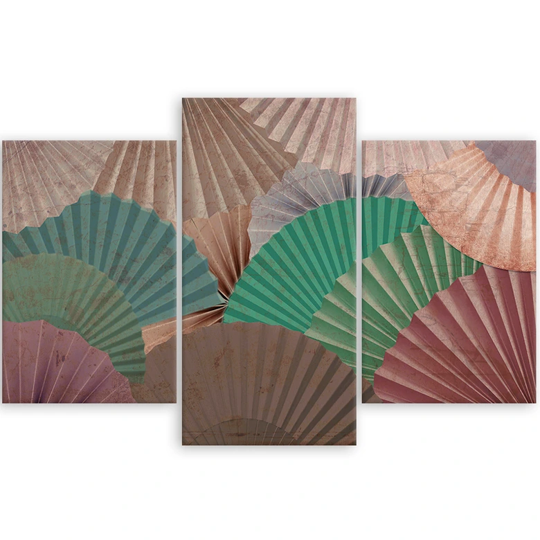 Leinwandbild 3 teilig, Einfache Fans 