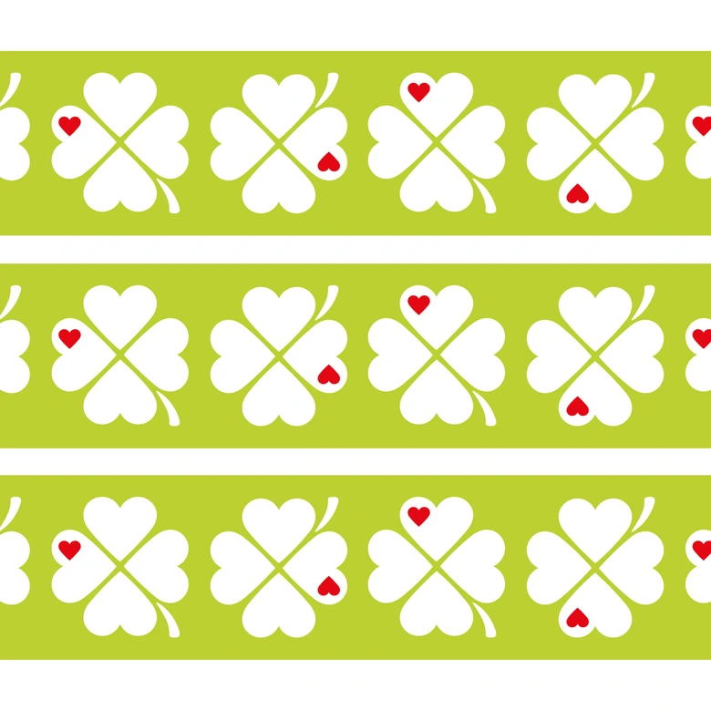 Wandtattoo byGraziela - Bordüre Kleeblatt grün - 120x25 cm 