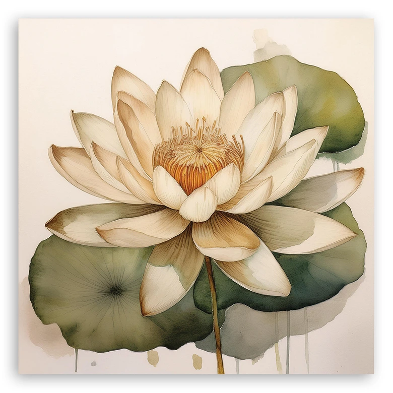 Leinwandbild Blumen Blätter Botanik 