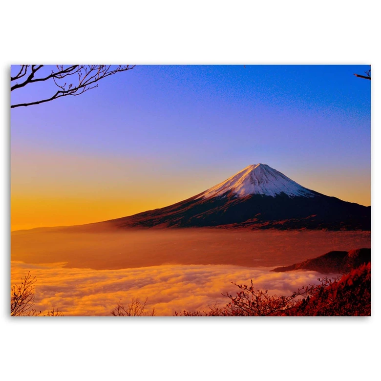 Leinwandbild, Berg Fuji Landschaft 