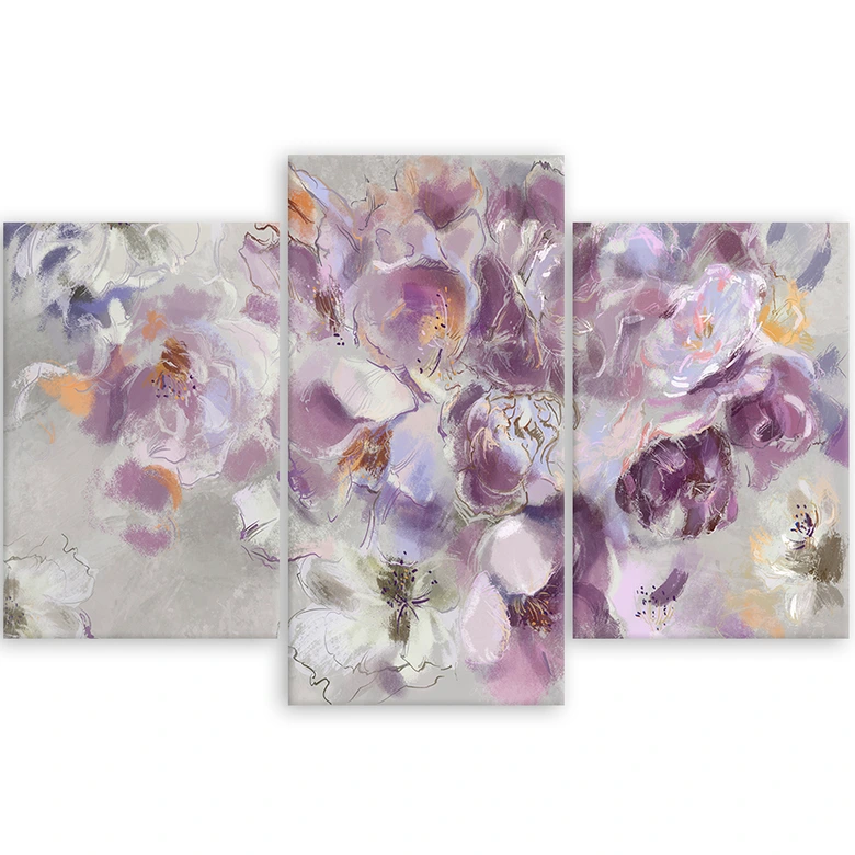 Leinwandbild 3 teilig, Iris Blume 