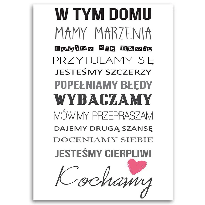 Leinwandbild, In diesem Haus Typografie 