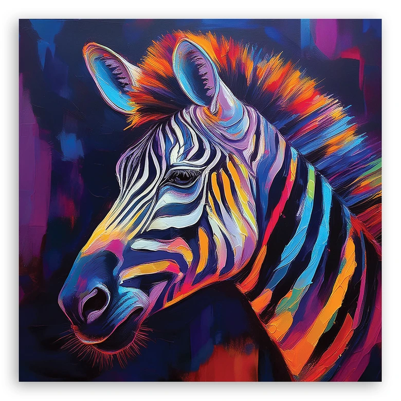 Leinwandbild Zebra Tier Pop Art 