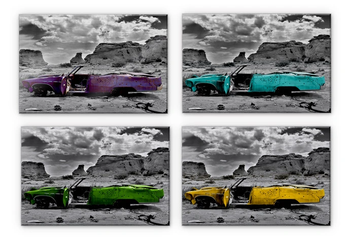 Alu-Dibond Bild Roter Cadillac 