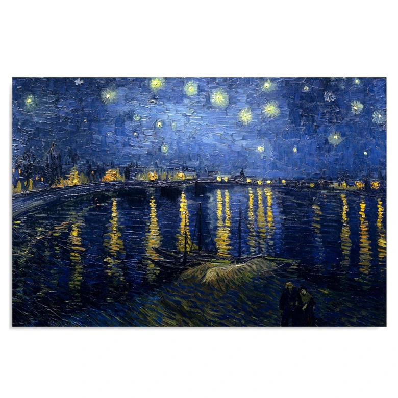 Tableau sur toile, Vincent van Gogh - Nuit étoilée sur le Rhône 