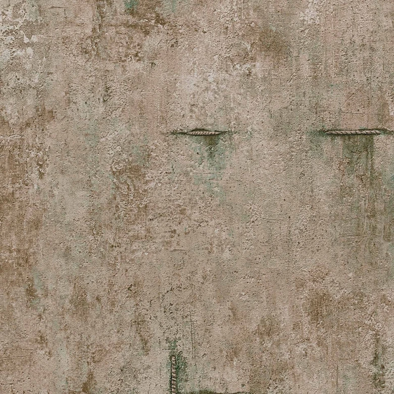 COSMOPOLITAN papier peint imitation béton marron-vert - papier peint intissé style loft vintage 
