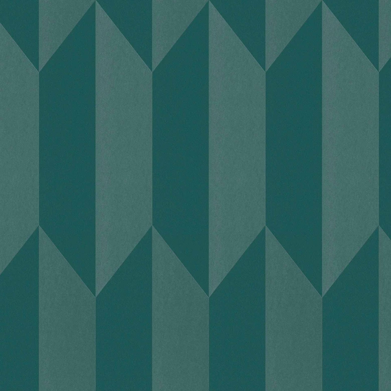 COSMOPOLITAN 3D non-woven wallpaper petrol green design patterned wallpaper with metallic effect 