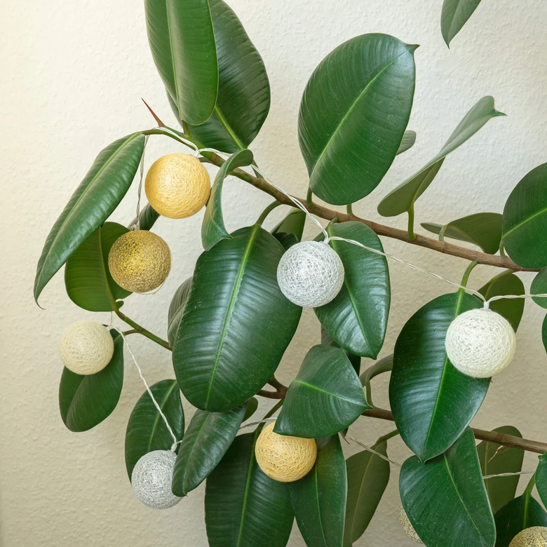 Cotton Ball Lights LED-Lichterkette gelb 20-teilig 
