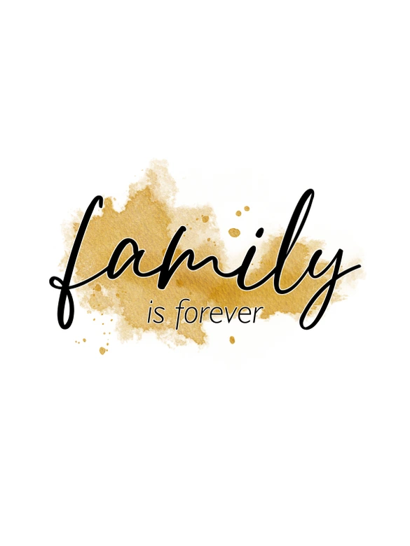 Poster Family is forever + Testo personalizzato 