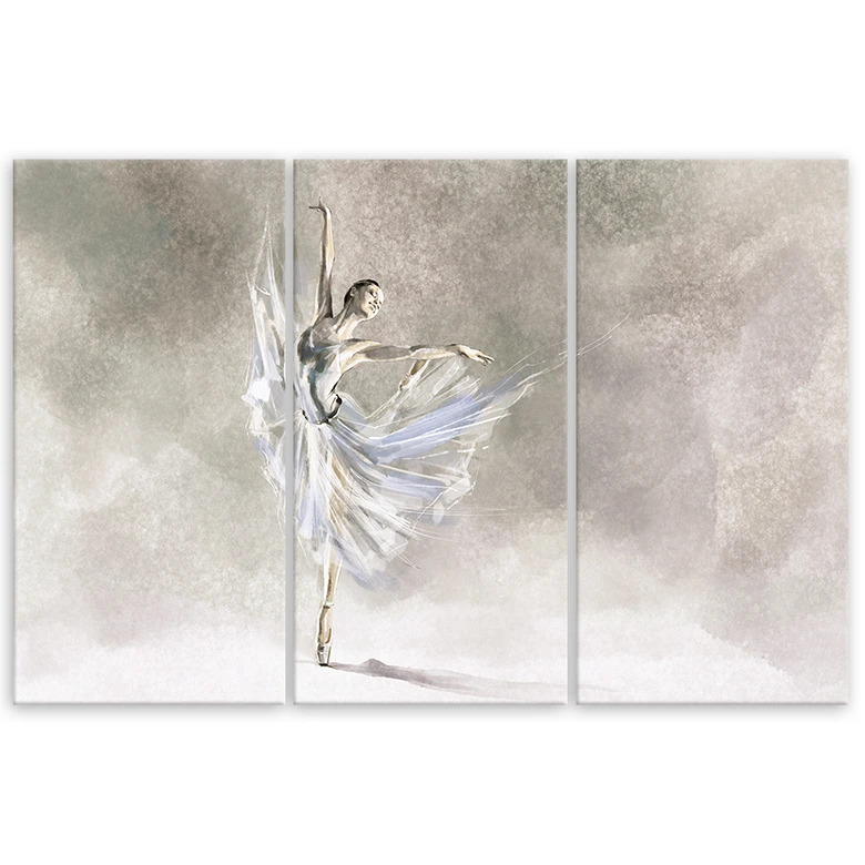 Leinwandbild 3 teilig, Ballerina Pirouet 