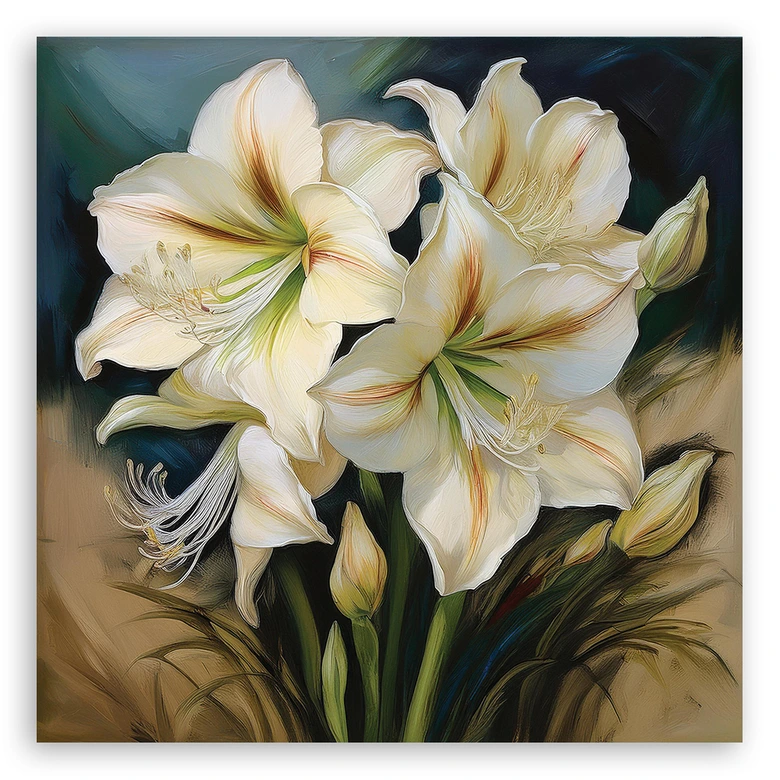Leinwandbild Blumenstrauß Weiß 